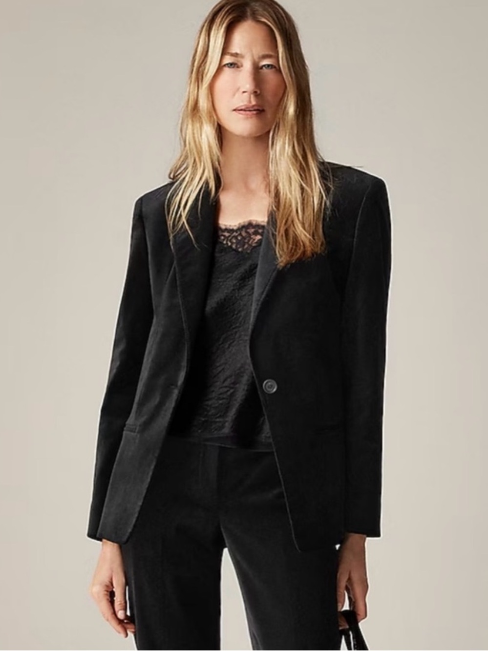 NWT J. Crew Alexandra Black Velvet Blazer With Braided Trim.Size 8